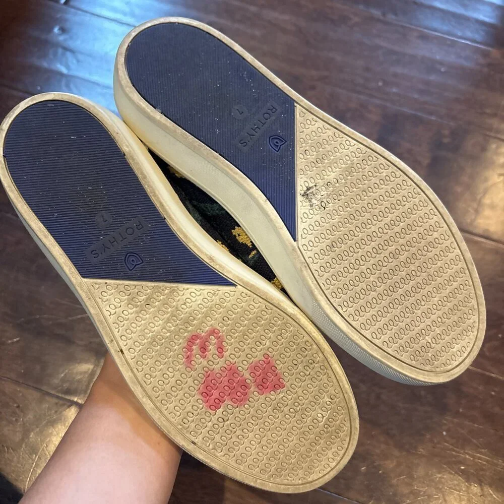 Rothy's The Slip On sneakers Blue Spot Leopard